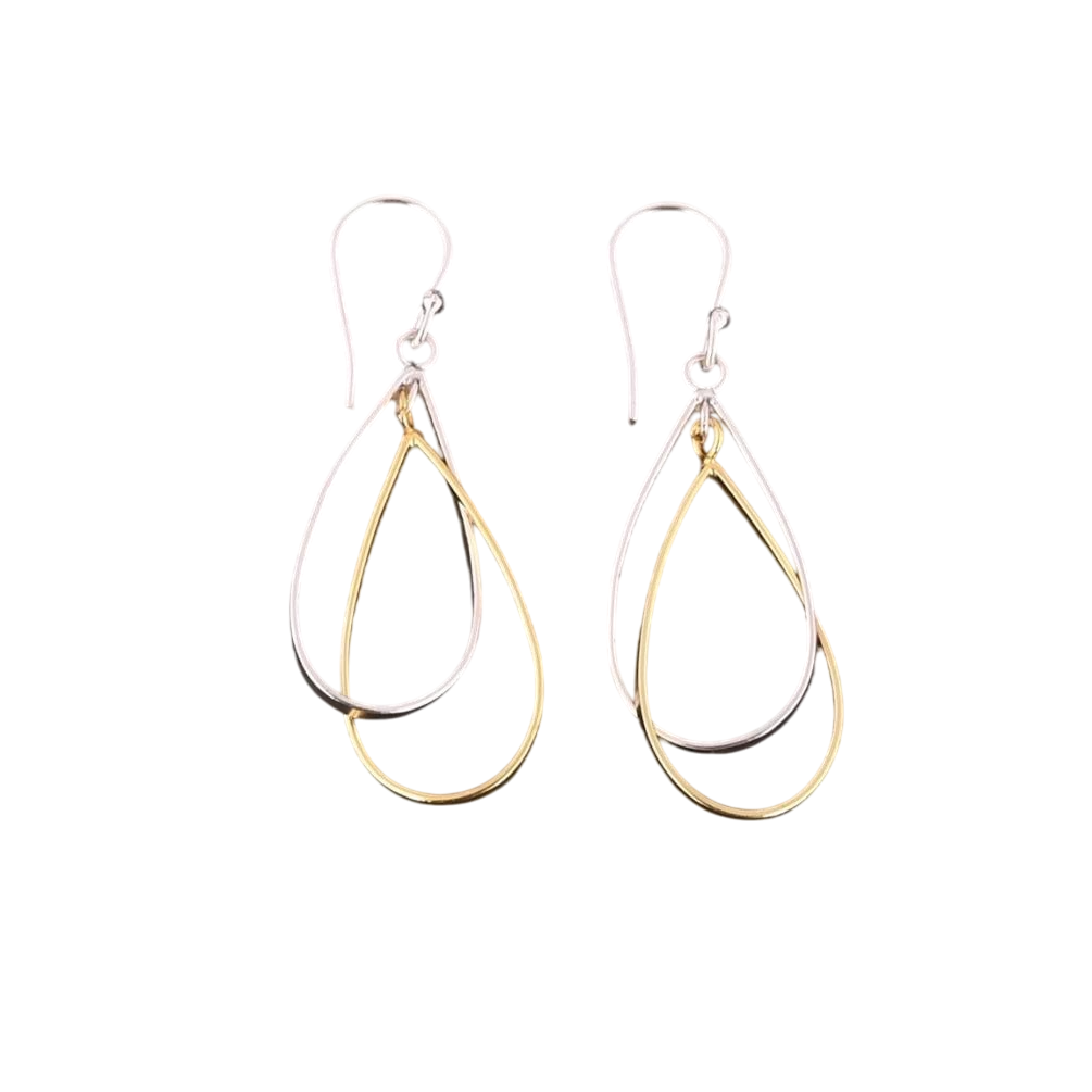 Aretes Lágrimas Bicolor -AR15