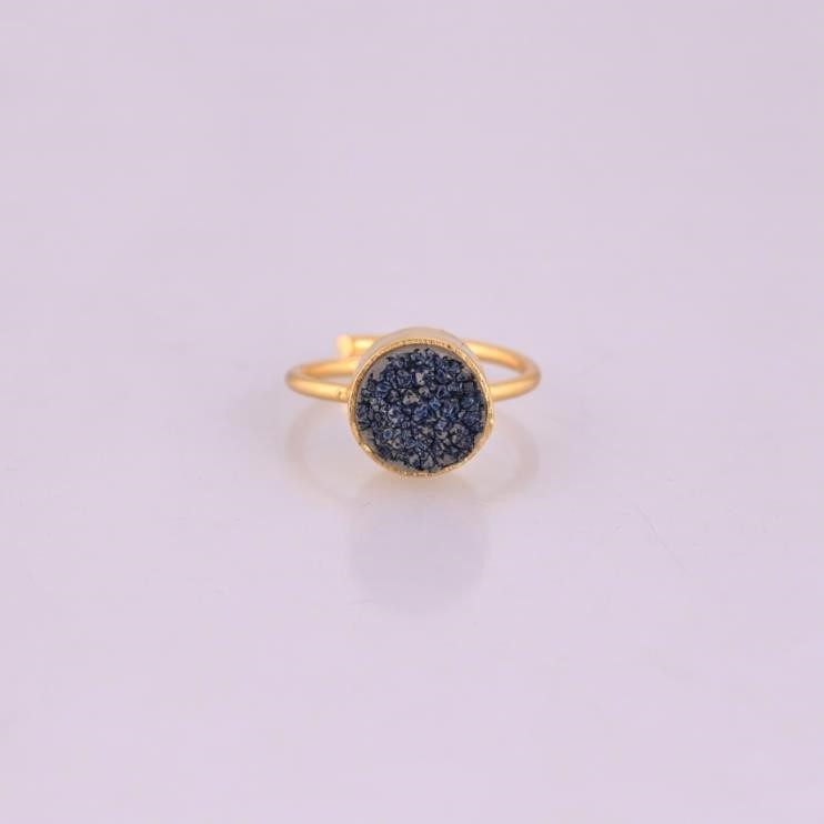 A027E, A028E – Anillo Drusa Circular Azul