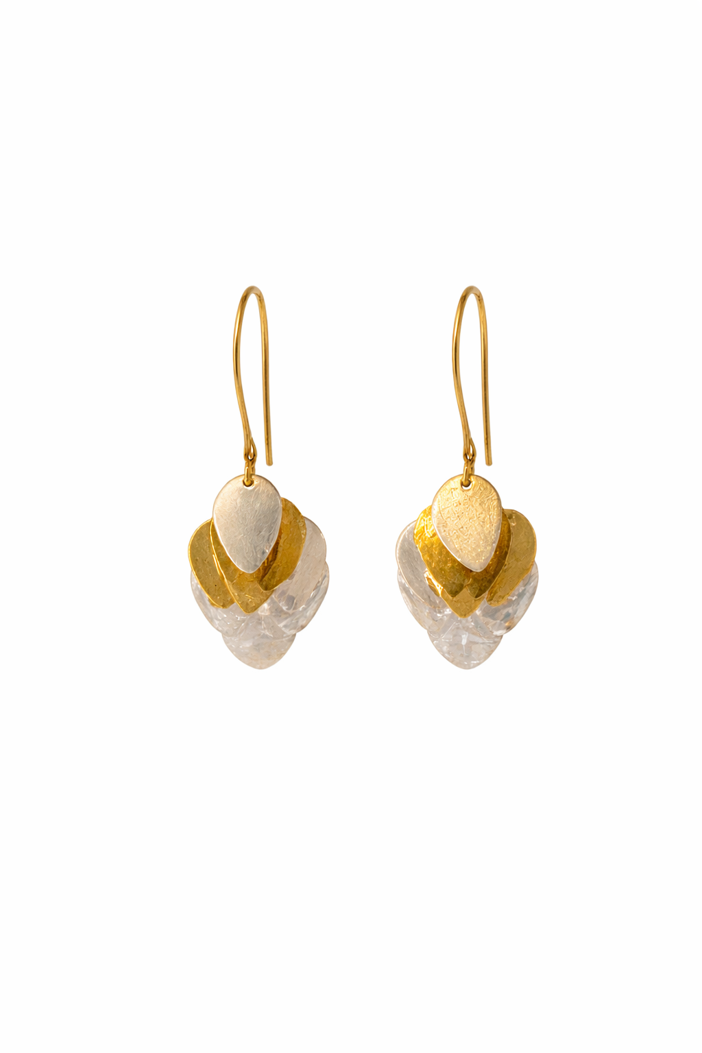 Aretes Dorados Petal Luxe