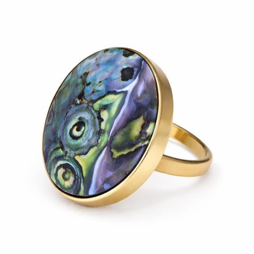 Anillo ovalo abulón - AN05E
