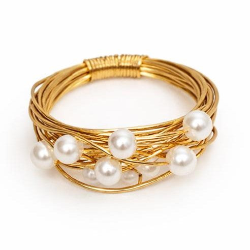 Anillo perlas enlazadas - AAN01