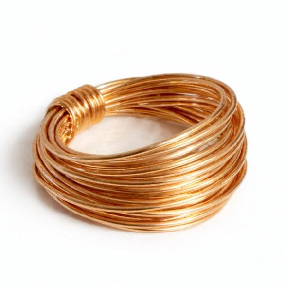 Anillo hilos dorados - AAN04