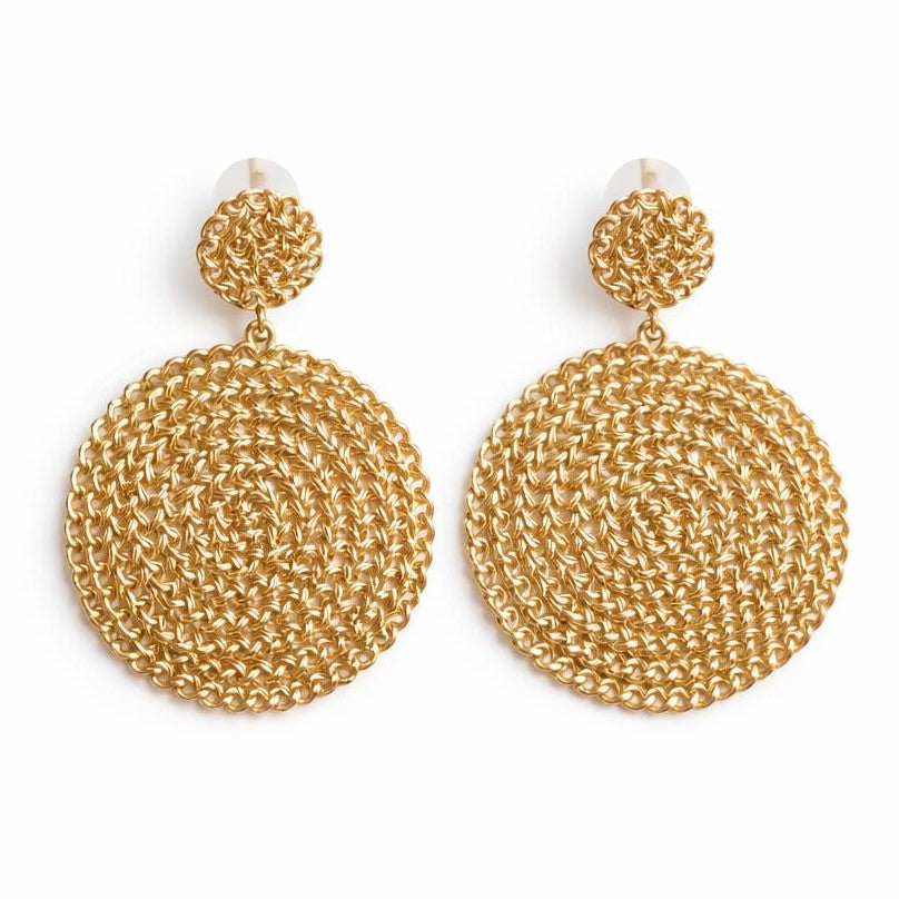 Aretes círculo dorado - AAR04