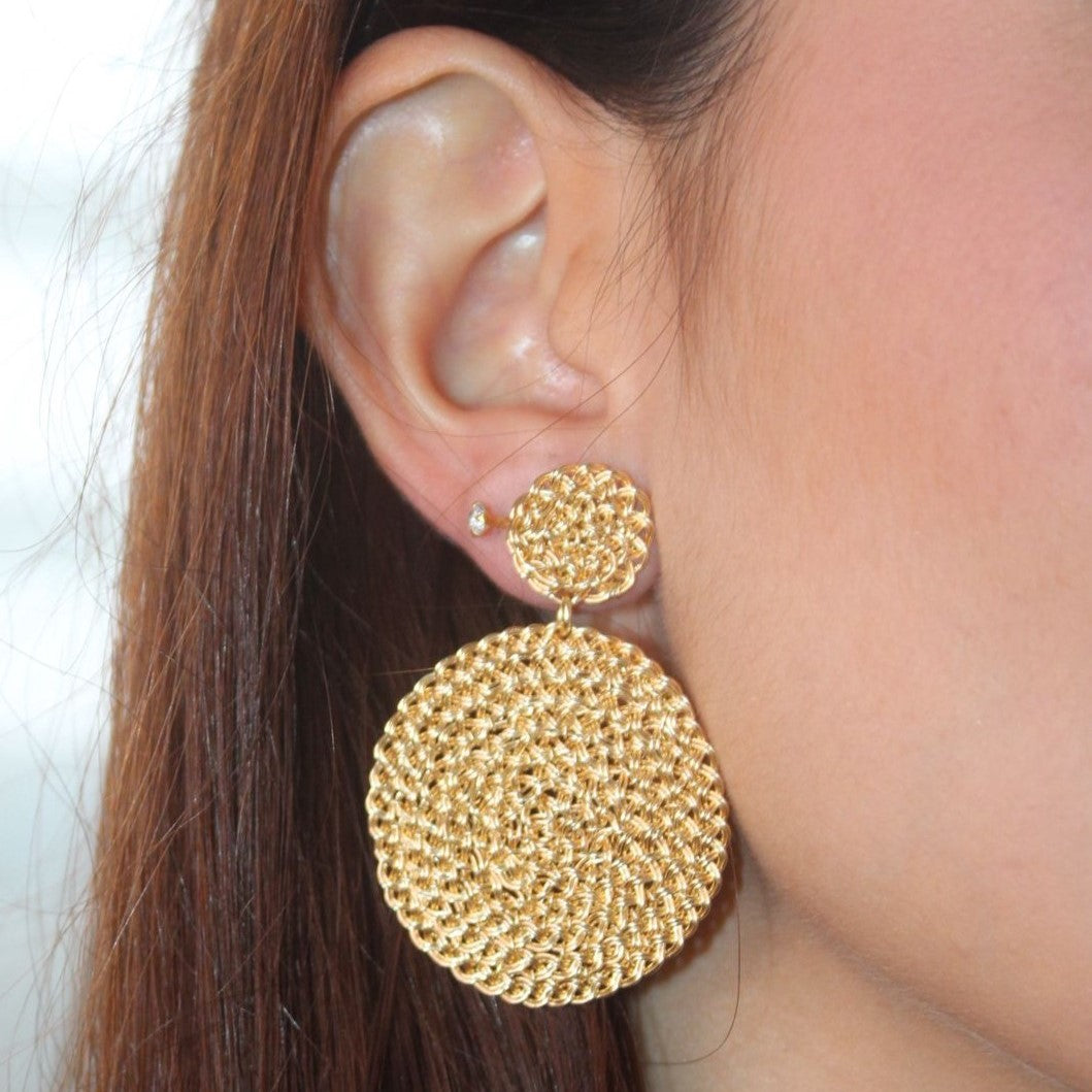 Aretes círculo dorado - AAR04