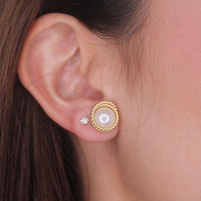 Aretes perla clásica - AAR07