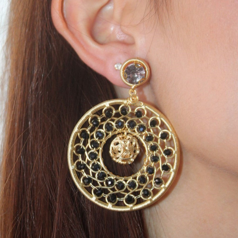 Aretes eclipse dorado - AAR10
