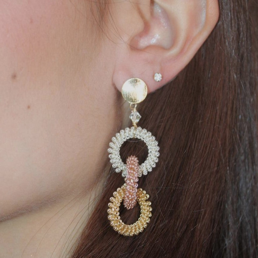 Aretes eslabón trio - AAR13