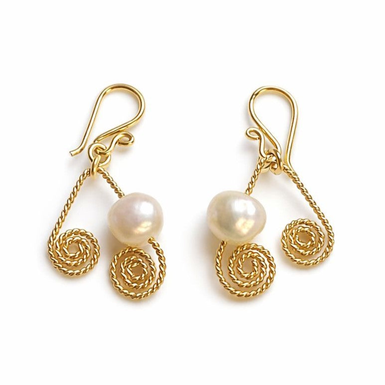 Aretes perla espiral - AAR17