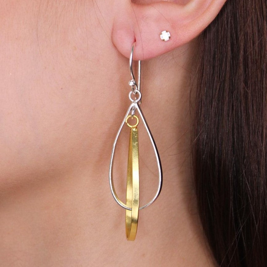 Aretes lágrimas bicolor - AR15