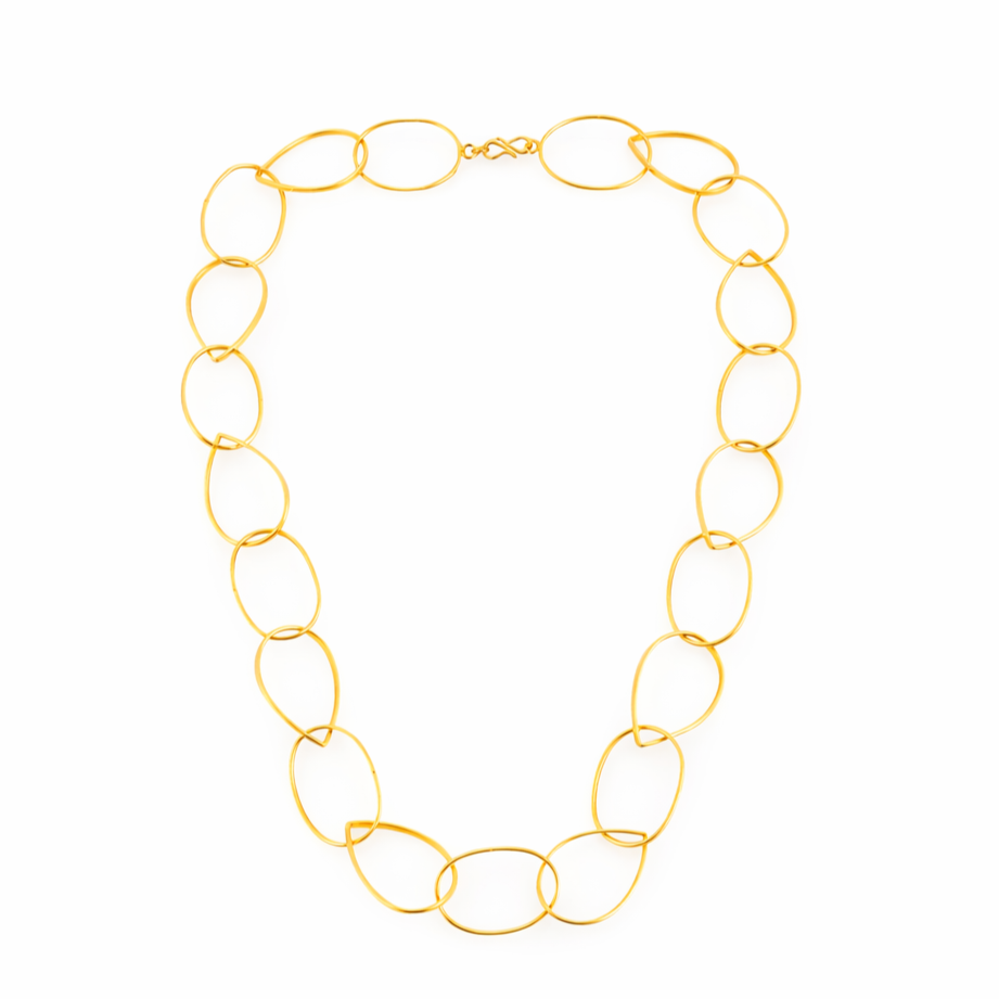 Collar geométrico dorado - C01
