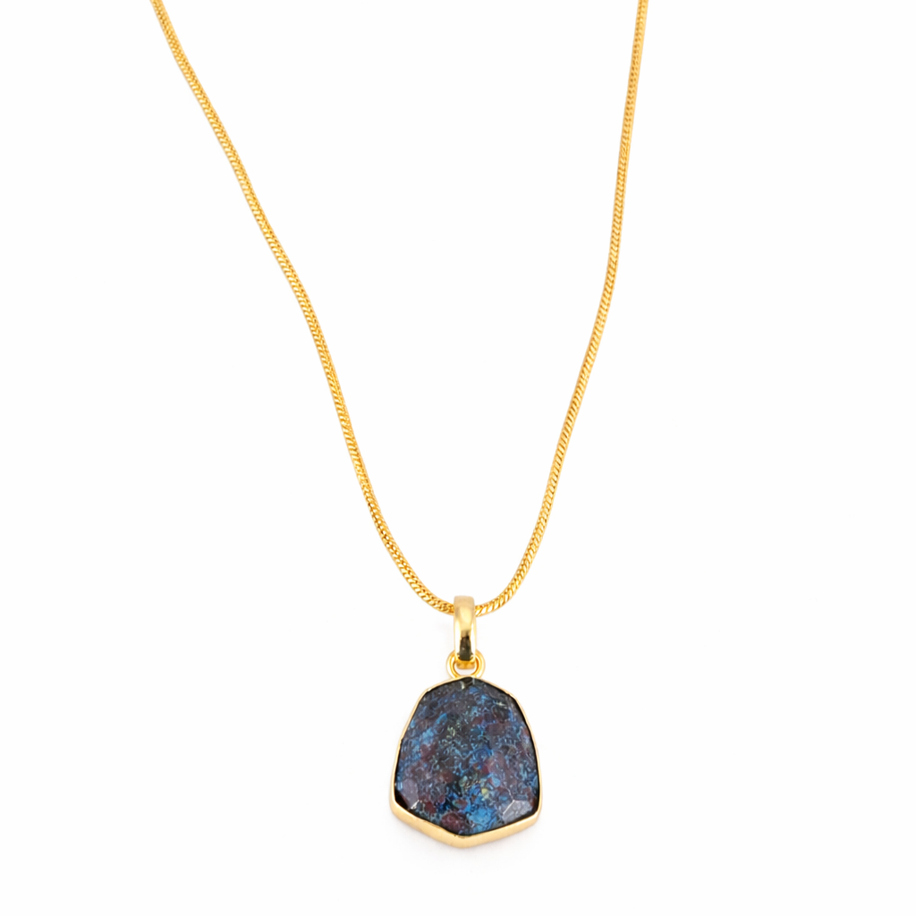 Collar piedra crisocola - C03
