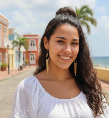 Aretes Triángulos con cadenas  AR20