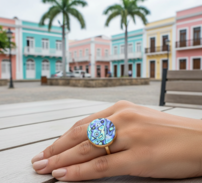 Anillo Óvalo Abulón