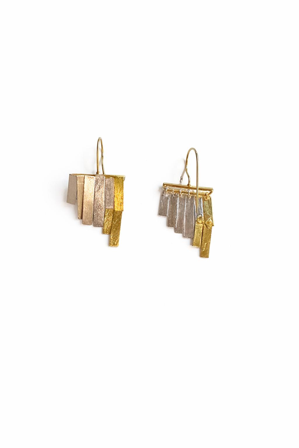 Aretes Cascada Bicolor