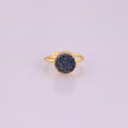 A027E, A028E – Anillo Drusa Circular Azul