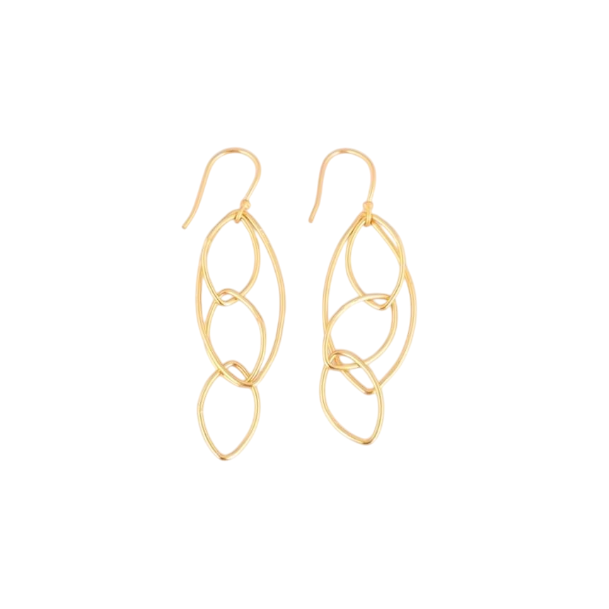Aretes Doble Hoja- AR09