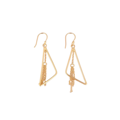 Aretes Triángulos con cadenas  AR20
