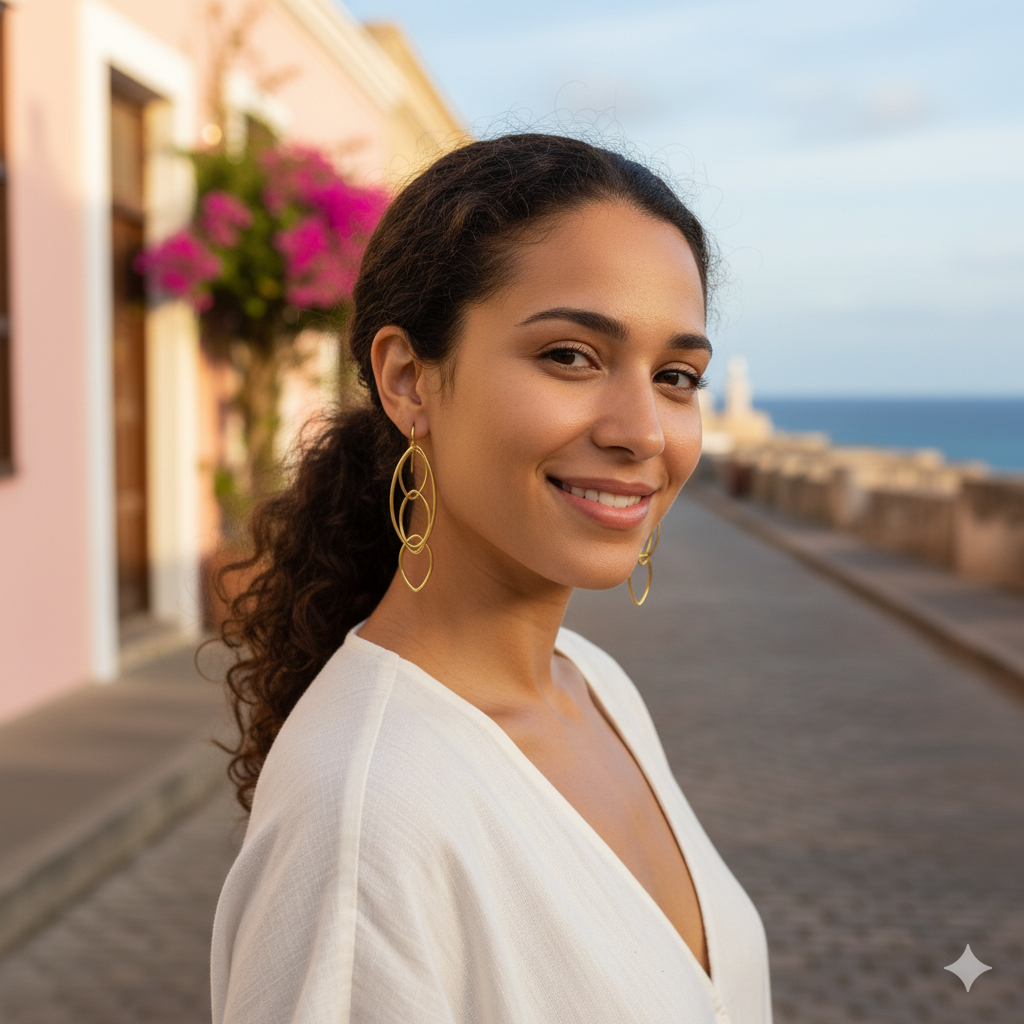 Aretes Doble Hoja- AR09