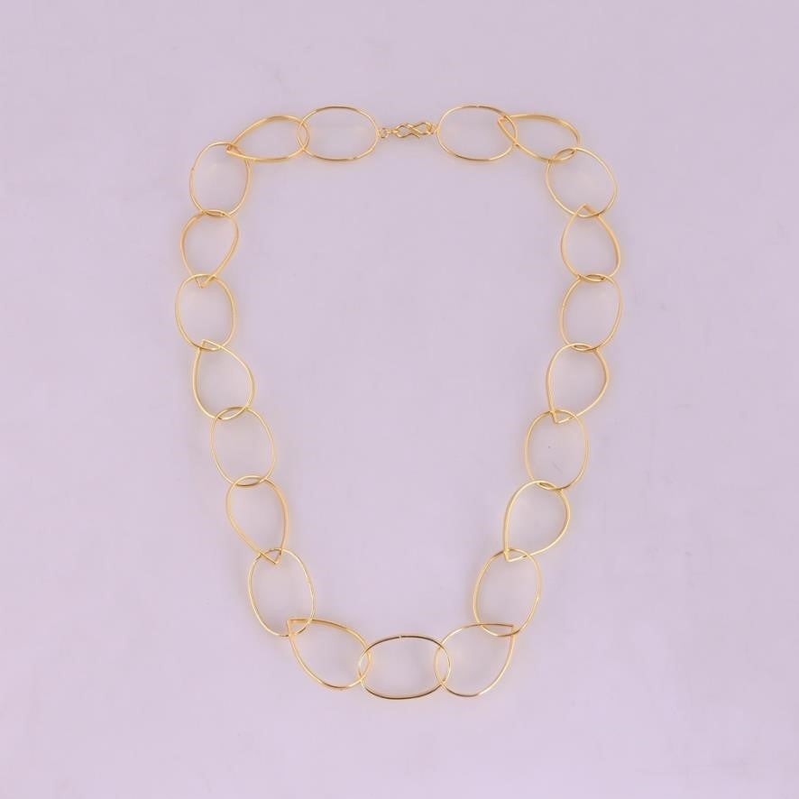 Collar de Cadena Geométrica Dorada