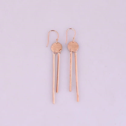 AR05E Aretes rectangulares con colgantes ovalados