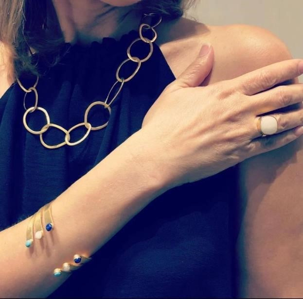 Collar de Cadena Geométrica Dorada